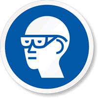 ISO M004   Wear Eye Protection Symbol Label