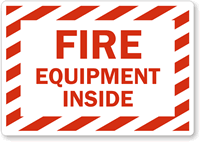 Fire Equipment Inside Label