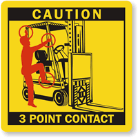 3 Point Contact Labels   Forklift Seat