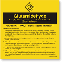 Glutaraldehyde ANSI Chemical Label