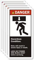 Danger Hazardous Condition Injury Death Label
