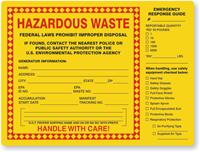 Semi Custom Hazardous Waste Label With Pep