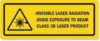 Avoid Exposure Beam Class 3B Laser Product Label