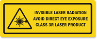 Laser Radiation Avoid Eye Exposure Class 3R Label