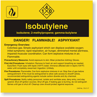 Isobutylene ANSI Chemical Label