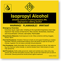Isopropyl Alcohol ANSI Chemical Label