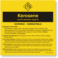 Kerosene ANSI Chemical Label