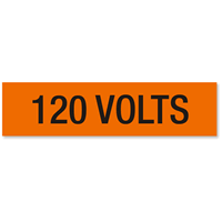 120 Volts Label, Large (2 1/4in. x 9in.)