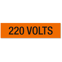 220 Volts Marker Label, Large (2 1/4in. x 9in.)