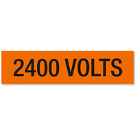 2400 Volts Marker Label, Large (2-1/4in. x 9in.)