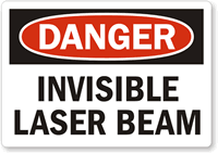 Invisible Laser Beam Danger Label