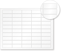 Sheets of TattleTale Vinyl Labels   ¾ in. x 2 in. (50 Labels / Sheet)