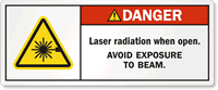 Laser Radiation Avoid Exposure To Beam Danger Label