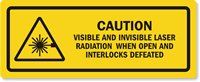 Visible And Invisible Laser Radiation Label