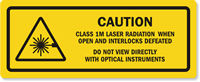 Class 1M Laser Radiation Open Don't View Label
