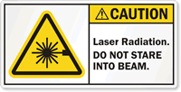 Laser Radiation Do Not Stare Beam Label