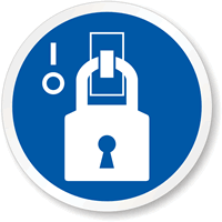 Lock Out In De Energized State Symbol Label