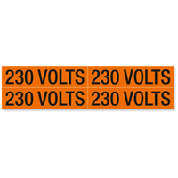 230 Volts Marker Labels, Medium (1-1/8in. x 4-1/2in.)