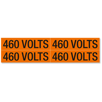 460 Volts Marker Labels, Medium (1-1/8in. x 4-1/2in.)