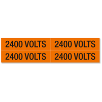 2400 Volts Marker Labels, Medium (1-1/8in. x 4-1/2in.)
