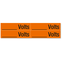 Writable Volts Marker Labels, Medium, 1-1/8in. x 4-1/2in.