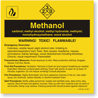 Methanol ANSI Chemical Label