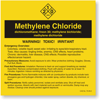 Methylene Chloride ANSI Chemical Label