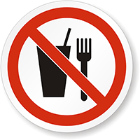ISO P022 No Food Or Drink Label