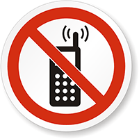 ISO P013   No Activated Phones Label