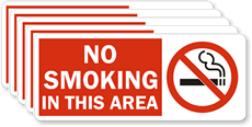 No Smoking In This Area Symbol Sign
