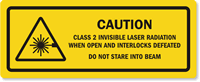 Laser Radiation Do Not Stare Into Beam Label