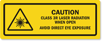 Class 3R Laser Radiation Avoid Exposure Caution Label