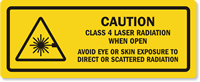 Avoid Eye/Skin Exposure To Direct/Scattered Radiation Label