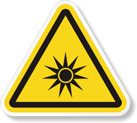 ISO W027   Optical Radiation Symbol Label