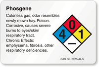 Phosphine NFPA Chemical Hazard Label