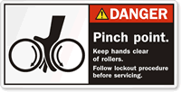 Pinch Point Lockout Label