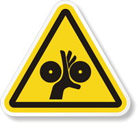 Pinch Point Rollers Hand Entanglement Hazard Symbol