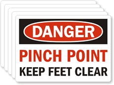 Pinch Point Feet Clear Label (Set Of 5)