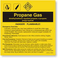 Propane Gas ANSI Chemical Label