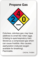 Propane Gas NFPA Chemical Label