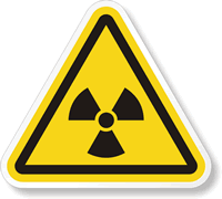 Radioactive Material Triangle Symbol Label