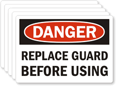 Danger Replace Guard Before Using