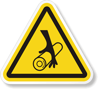 ISO 3864 2 Warning Rotating Shaft Symbol Label