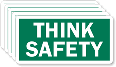 Think Safety Labels (Set Of 5)
