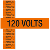 120 Volts Labels, Small (1/2in. x 2 1/4in.)