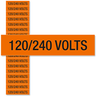 120/240 Volts Marker Labels, Small (1/2in. x 2 1/4in.)