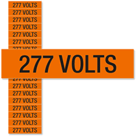 277 Volts Marker Labels, Small (1/2in. x 2 1/4in.)