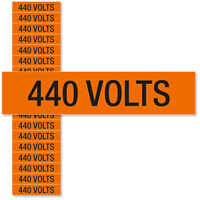 440 Volts Marker Labels, Small (1/2in. x 2 1/4in.)