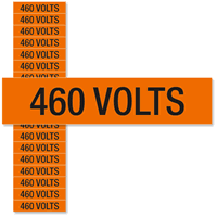 460 Volts Marker Labels, Small (1/2in. x 2 1/4in.)