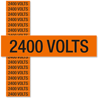 2400 Volts Marker Labels, Small (1/2in. x 2 1/4in.)